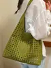 Bolso Tejido Hueco de Gran Capacidad Estilo Relajado Shuai Mi Home para Mujer 2026 Nuevo Bolso de Hombro Bolso Tote de Moda para Viajar al Trabajo