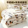 Manta de forro polar de leche Clase A, manta de borrego de doble cara engrosada, manta para siesta en la oficina, manta para sofá, manta pequeña para dormitorio 3