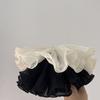 Diadema de color liso extragrande de ala ancha, temperamento de alta calidad, plisada, cuerda simple para coleta de pelo, anillo de intestino grueso de celebridad de internet francesa