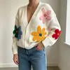 Amazon AliExpress 2026 Nueva Chaqueta Suéter Estilo Dulce Fresco Lindo Colorido de Flores Pequeñas Europea y Americana