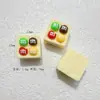 Accesorios de resina de frijoles de chocolate de caramelo de dibujos animados 3D, accesorios para el cabello DIY con pegamento de crema, colgantes para teléfono, hebillas de zapatos, venta al por mayor de accesorios pequeños