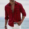2026 Nuevas Camisetas Deportivas Casuales para Hombre de Cuadros con Solapa de Manga Larga Transfronterizas Europeas y Americanas Primavera y Otoño Amazon