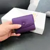Porta-Cartões Feminino Couro Bovino de Primeira Camada Porta-Cartões Curto Sanfonado Novo Porta-Cartões com Múltiplos Slots Carteira de Moedas de Couro Genuíno Armazenamento de Identidade