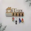 Colgador de llaves de madera para pared, decoración de pared para porche de entrada, estante de almacenamiento de llaves para pared estilo INS