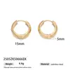 Brincos Taina Europeus e Americanos em Aço Inoxidável e Ouro 18K Luxo Acessível Linhas Marteladas de Alto Padrão Brincos em Aço Titânio Brincos Femininos Estilo Ins