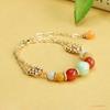 Pulsera de Jade Natural Birmano Grado A Aiyu Estilo Étnico Venta al por Mayor de Fábrica Dropshipping S4040902