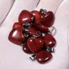 Pendente de Cavalo de Cristal Rosa Amazon Transfronteiriço 16mm Pequeno Coração de Pêssego Presente de Dia dos Namorados Pingente em Forma de Coração de Pedra Natural