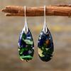 Pendientes colgantes de gota de agua con piedra del emperador bohemio transfronterizo, joyería de piedra natural popular europea y americana, venta al por mayor