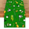 Amazon Transfronterizo Temu Runner de Mesa con Tema de Golf Clubes Verdes Decoración de Mesa de Campo de Golf Fiesta
