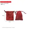 Bolsa para joyas bolsa pequeña de tela bolsa de terciopelo bolsa de terciopelo con cordón bolsa para polvo de joyas pulsera de joyería colgante venta al por mayor