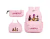 Equipo Cazador de Demonios Transfronterizo Mochila de Tres Piezas Gran Capacidad Reducción de Carga Impermeable Resistente al Desgaste Tela Oxford Mochila Escolar para Viajes Diarios de Estudiantes
