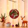 Decoraciones Navideñas Transfronterizas Nuevas Guirnalda Colgante de Tablero de Tela Etiqueta de Madera para Puerta Colgante para Puerta Adorno para Árbol de Navidad