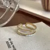Anillo Versátil de Personalidad Dulce y Fresca Estilo Coreano Forma de C para Mujer, Anillo Abierto con Textura de Gota de Agua Moda Retro, Anillo para Dedo Índice Hip-Hop