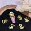Venda Direta de Fábrica Celebridade da Internet Homem da Moeda de Dólar Manicure Joias de Liga Simples e Versátil para Atrair Riqueza e Boa Sorte Acessórios para Unhas Atacado