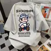 Camiseta de Manga Corta para Mujer de Marca Americana de Alta Gama, Interesante Estampado de Letras, Pareja, Verano, Tendencia Ins, Holgada