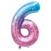 Amazon Transfronterizo Globo de Película de Aluminio Número de Cumpleaños Cielo Estrellado Set de Decoración para Fiesta Fabricante Mayorista