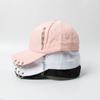 Boné de Baseball com Corrente de Unhas de Salgueiro Distintivo Estilo Coreano Boné de Aba Curva com Três Argolas Boné Protetor Solar Anti-Sol para Todas as Estações de Primavera e Verão para Crianças