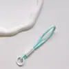 Correa de Muñeca Trenzada Estilo Ins Lanyard Nudado Cuerda Corta de Silicona Colgante Antiperdida para Teléfono Dopamina