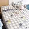 2025 Nuevo Algodón Puro Cama Sábanas Pieza Única 100 Algodón Verano Dormitorio Infantil Edredón Individual Doble Funda de Almohada Juego de Tres Piezas 3