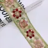 Encaje de base de organza de 4 cm para accesorios de ropa, estilo étnico, bordado con cinta, encaje, accesorios para ropa infantil Hanfu, DIY