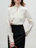 Estilo fresco sombra de bambu saia colete estilo chinês novo top feminino manga longa leve camisa estilo nacional