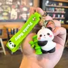 Lindo Llavero Cultural y Creativo de Panda Rojo, Souvenir de Chengdu, Muñeco de Dibujos Animados, Colgante para Bolso, Pequeño Regalo, Premio