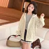 Chaqueta de Otoño para Niñas 2026 Nueva Moda Holgada Sudadera con Capucha tipo Cárdigan Chaqueta de Béisbol para Niños