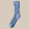Calcetines de mujer para parejas, de forro polar coral, para otoño e invierno, gruesos y cálidos, para dormir en casa, de felpa, con forma de luna.