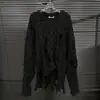 Suéter Irregular Roto para Mujer Otoño e Invierno 2026 con Diseño Retro Americano Top de Punto