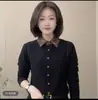 Camisa Base de Moda a Cuadros Patchwork con Cuello Solapa para Viajes de Invierno Nueva Camisa para Mujer para Dropshipping