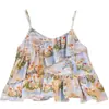 Blusa de Gasa Forrada para Vacaciones en la Playa, Nuevo Camisón Floral Transfronterizo Suelto