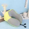 Almohada de Viaje en Forma de U de Espuma Viscoelástica Almohada para Cuello para Siesta en la Oficina Almacenamiento Plegable Portátil Protección de la Columna Cervical Almohada en Forma de U