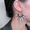 Amazon Fashion Transfronteiriço Gótico Artesanal Espinhos Coração e Cruz Pingente Pendente Rebite Brincos Punk Femininos