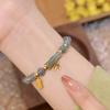 Pulsera de Bambú del Mismo Estilo de TikTok para Mujer ins Diseño Nicho de Lujo Ligero Nuevo Estilo Pulsera Imitación Jade Hetian de Alta Gama para Mujer