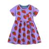 Vestido de Punto para Niña Estilo Europeo y Americano Verano Estampado de Dibujos Animados Bordado Vestido Infantil Personalizado con Dibujos y Muestras Procesamiento OEM
