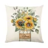 Funda de Almohada Vintage de Girasol de Amazon para Funda de Cojín de Sofá para el Hogar (No incluye inserción) Funda de Almohada Lumbar para Cama de Dormitorio Transfronteriza