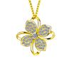 Novela de Jin Jiahua colgante micro-incrustado de trébol de cuatro hojas de la suerte coreano 925 moda popular collar colgante de trébol de la suerte al por mayor