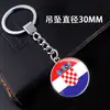 Llavero de gema de tiempo de bandera nacional de la OTAN Estados Unidos Reino Unido Francia Alemania joyería llavero colgante