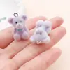 Gravata Borboleta de Veludo Pingente Ursinho de Pelúcia, Urso Sentado de Pelúcia Chaveiro DIY Pulseira Bolsa Pingente Acessórios Atacado