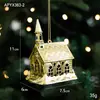 Decoraciones de Navidad, adornos dorados para árbol de Navidad, copos de nieve creativos, zapatos de cristal, colgantes de renos, accesorios galvanizados, colgantes