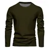 Nova Camiseta Masculina de Luxo Leve com Gola Redonda e Manga Longa, Tendência Transfronteiriça Casual com Estampa Digital Tamanho Grande