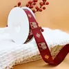 Venta al por mayor directa de fábrica Cinta Doble Felicidad Estampada en Oro, Lazo para Caja de Dulces de Boda, Cinta Roja para Horneado, Colcha de Algodón para Boda