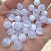 Pedra Olho de Gato Branca Imitação Otimizada Contas Redondas Contas Tecidas à Mão Pulseira DIY Colar Acessórios de Joias Atacado