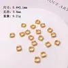 Prata S925 banhada a ouro placa envolvida contas UFO espaçador acessórios cordão pulseira colar cordão corda trançada diy semi-formado
