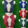 Pegatinas de Tela con Apliques de Encaje Tridimensional para Vestido de Boda Vestido de Noche Velo Accesorios de Apliques DIY Rojo Blanco Azul Marino Dorado Verde Oscuro