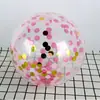 Balões de Decoração para Quarto de Casamento de 12 polegadas Transparente Látex Confete Balões com Lantejoulas Adereços de Decoração para Festa de Aniversário Casamento