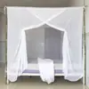 Mosquitero de algodón con doble hilo, adecuado para literas de dormitorio, mosquitero estilo antiguo de una sola puerta con cuerdas para sujetar, engrosado y extra denso para estudiantes