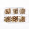 AB color mágico blanco fondo puntiagudo Diamante caja diamante de color arte de uñas Cristal tamaño mixto pila taladro decoración de uñas Taladro super flash