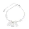 Pulsera de Cuerda Trenzada Hecha a Mano DIY de Plata S925 Rey Ciervo Dorado con Deseos Auspiciosos y Colgante de Fortuna Gordito para Mujeres