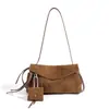 Colección Otoño/Invierno 2026: Bolso Bandolera de Cuero Mate, Piel Genuina, Bolso Versátil para el Día a Día, Gran Capacidad, Bolso Cruzado, Ligero y Lujoso, Bolso de Hombro de Nuevo Estilo